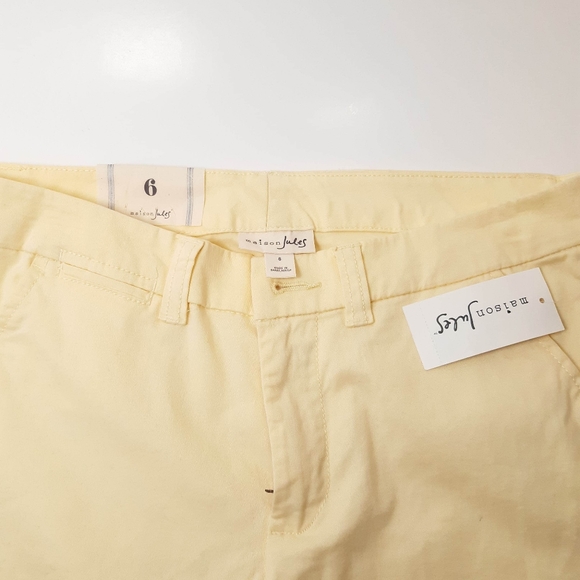 Maison Jules Yellow Essential Pant Trouser Size 6 - Picture 2 of 4